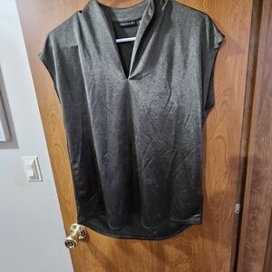 Zara Shimmering Charcoal Blouse